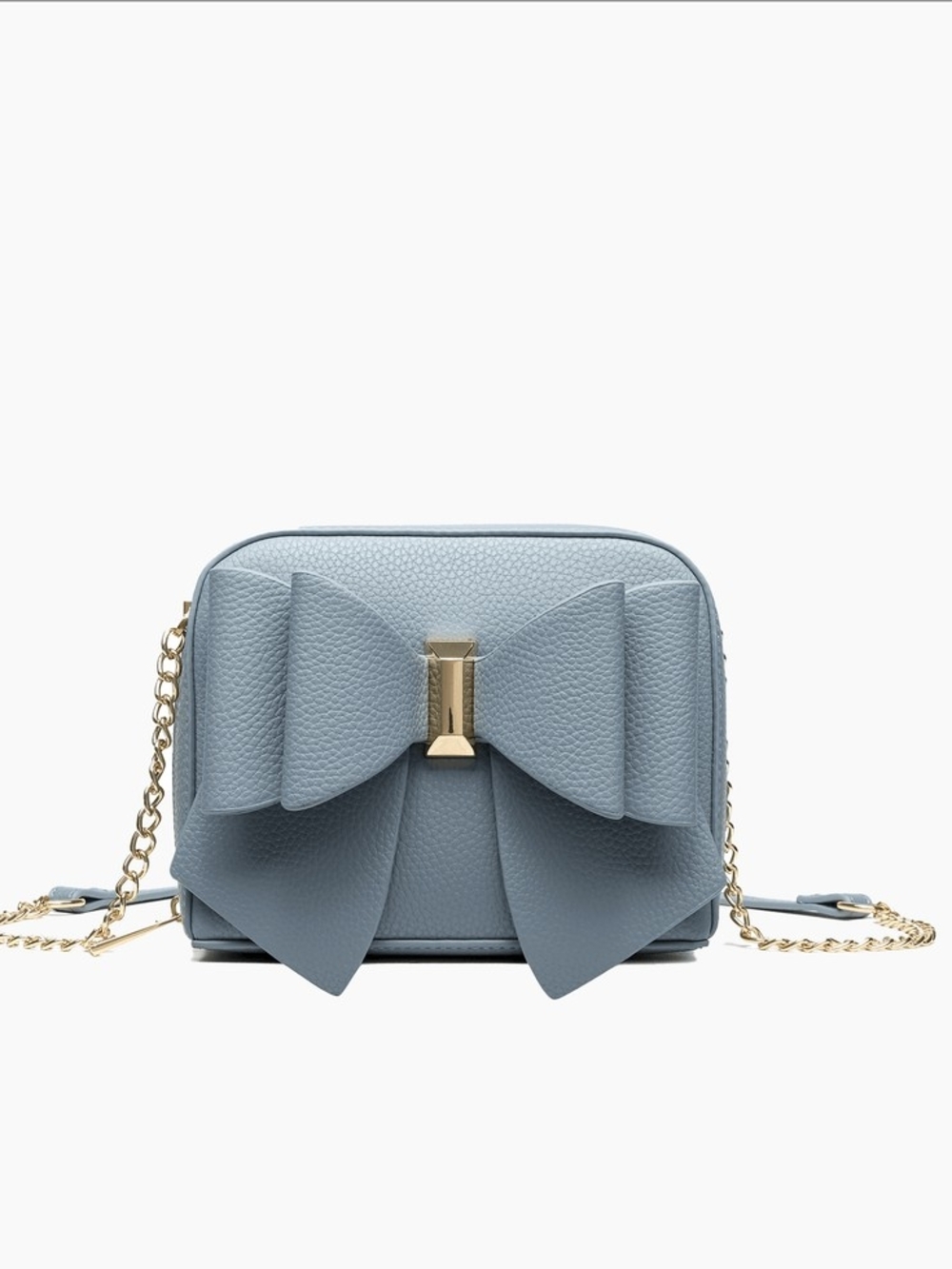 Crossi Blue Double Bow Crossbody Bag